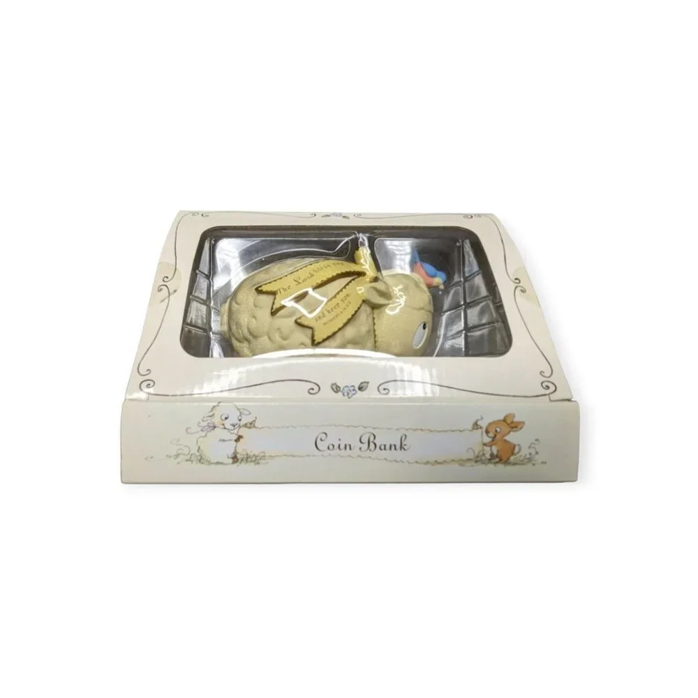DaySpring Really Wooly Ceramic Coin Bank NWT
